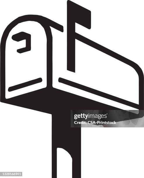 stockillustraties, clipart, cartoons en iconen met mailbox - brievenbus gefabriceerd object