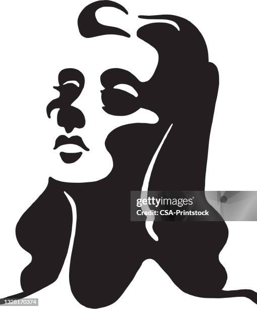 woman - human face logo stock illustrations