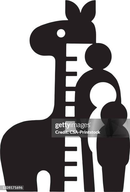 growth icon - measure child stock illustrations