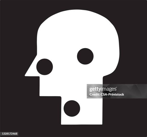 nose ear throat icon - human face logo stock illustrations