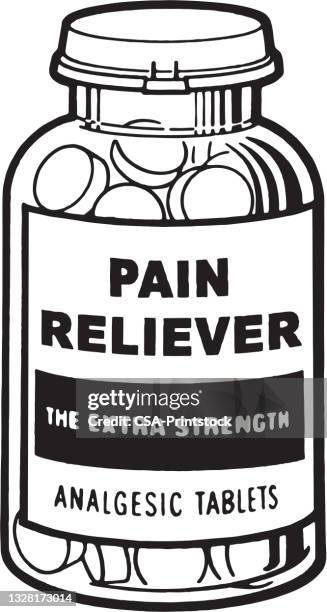 pain reliever tablets - pill pack stock illustrations