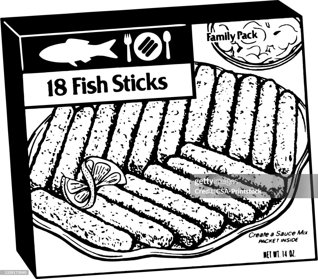 Confezione di bastoncini di pesce congelati