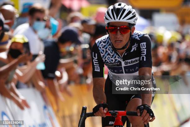 Sergio Henao of Colombia and Team Qhubeka NextHash at arrival during the 108th Tour de France 2021, Stage 15 a 191,3km stage from Céret to...