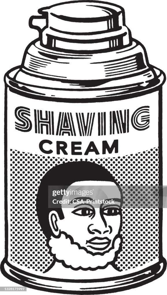 View of shaving cream can