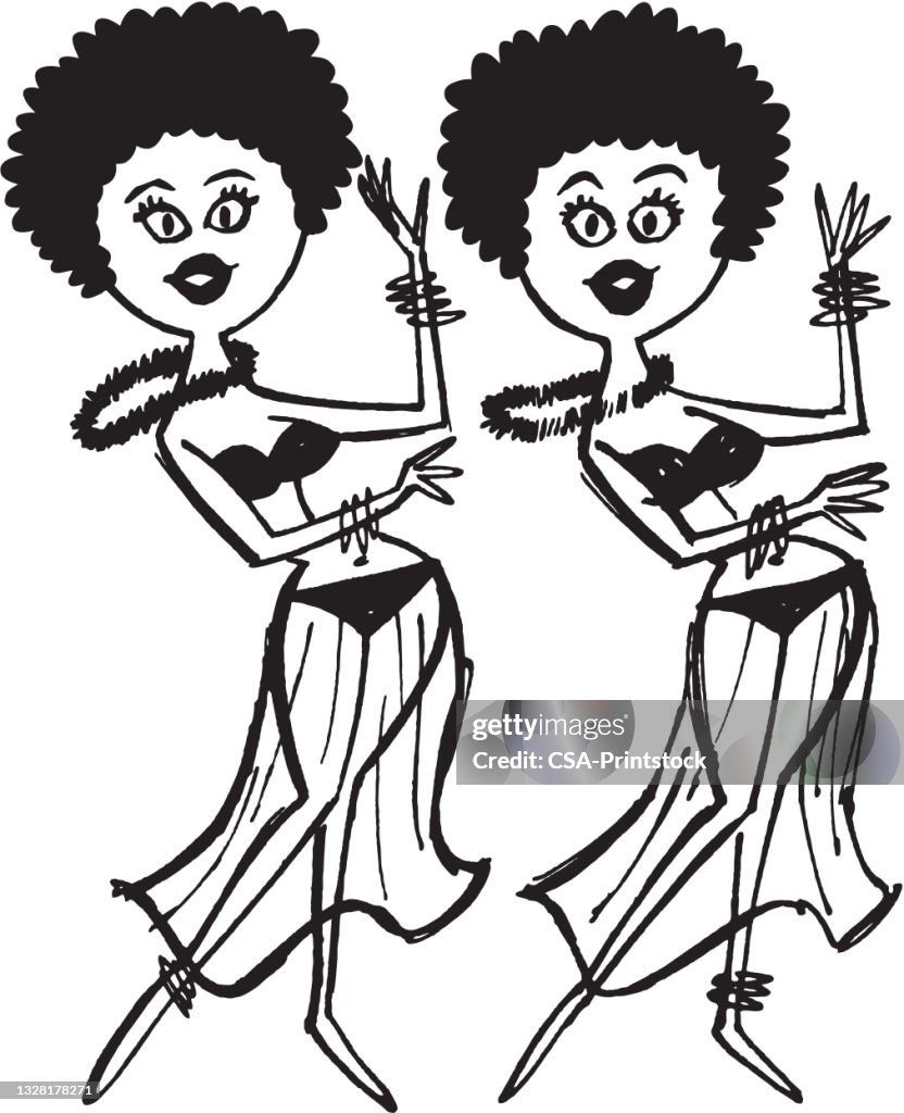 Twin exotic dancers