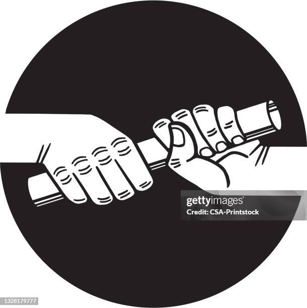 track and field baton - relay stock illustrations