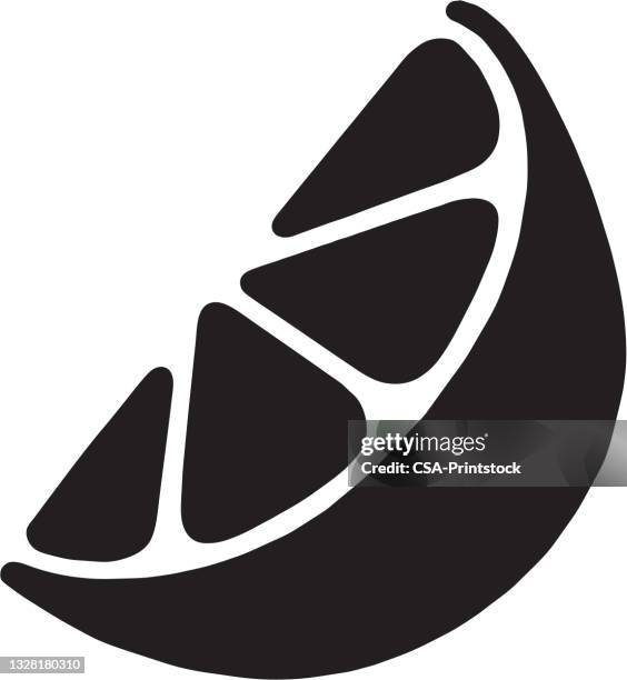 citrus wedge - lime stock illustrations