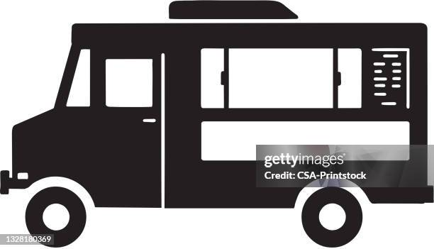 food truck - fast food counter stock illustrations