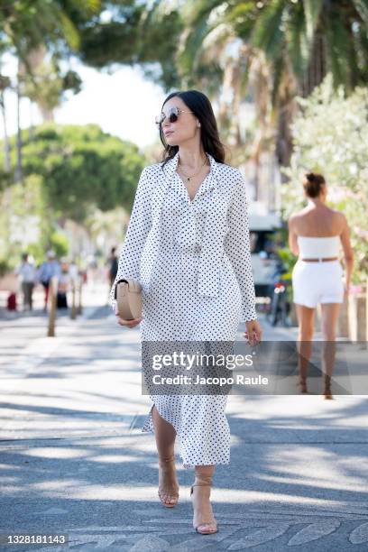 Marta Pozzan is seen during the 74th annual Cannes Film Festival at on July 11, 2021 in Cannes, France.