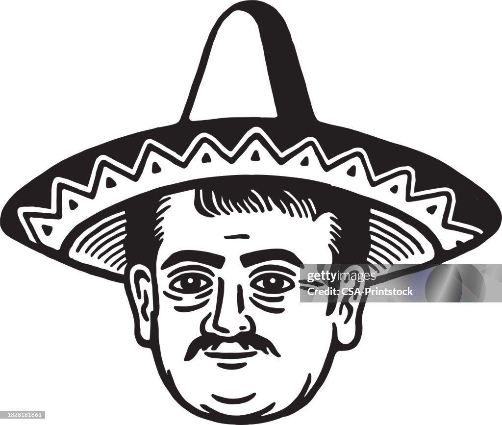 Man Wearing a Sombrero