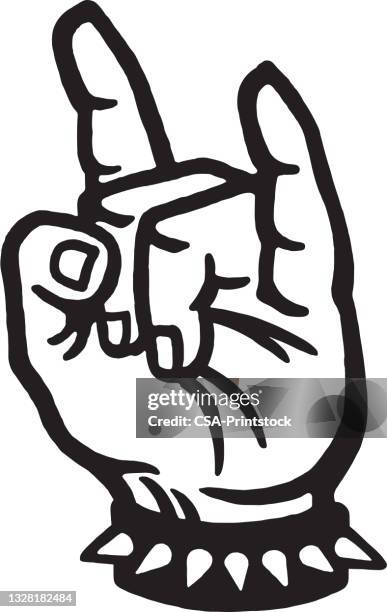 rock auf seite anmelden - hand rock stock-grafiken, -clipart, -cartoons und -symbole