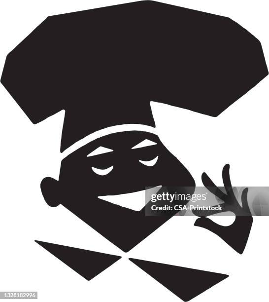 chefkoch-symbol - restaurant logo stock-grafiken, -clipart, -cartoons und -symbole