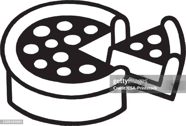 deep dish pizza - deep dish pizza stock illustrations