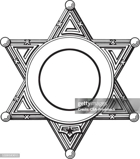 star badge - sheriff stock illustrations