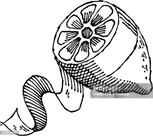 peeled lemon - lemon peel stock illustrations