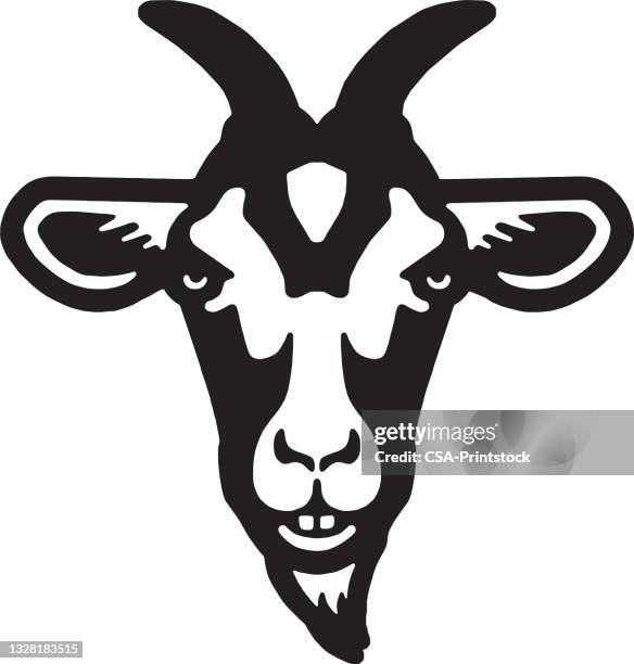 goat face - beard icon stock illustrations