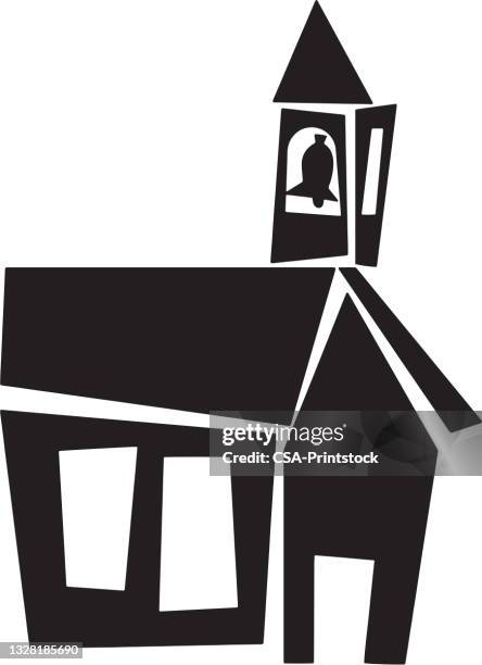 schoolhouse icon - schoolhouse stock illustrations
