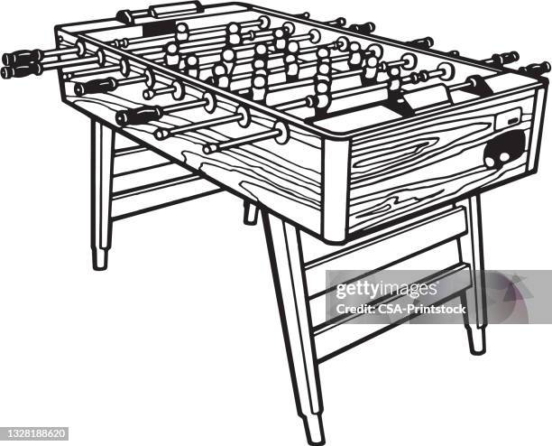 foosball table - table football stock illustrations