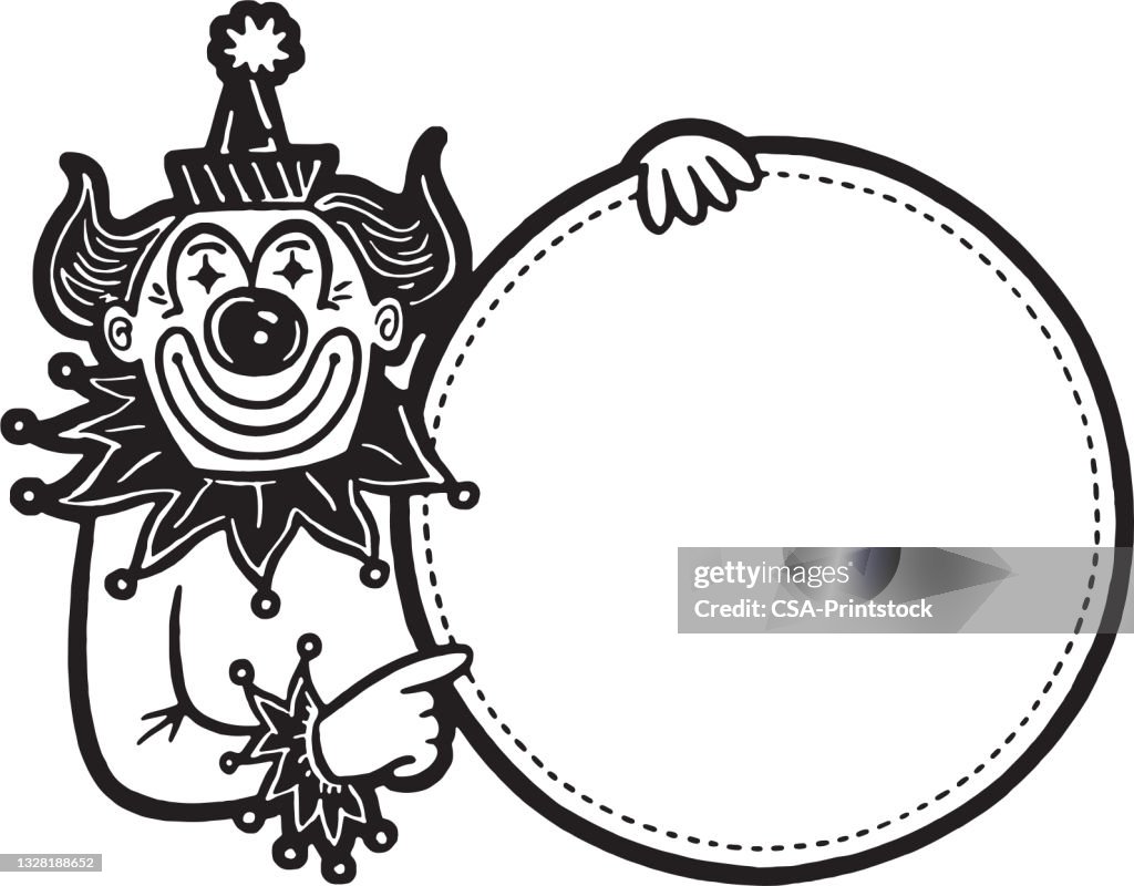 Clown with a Sign