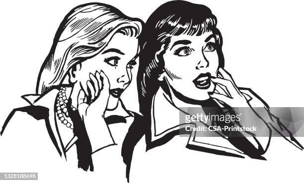 women chatting - rumor 幅插畫檔、美工圖案、卡通及圖標