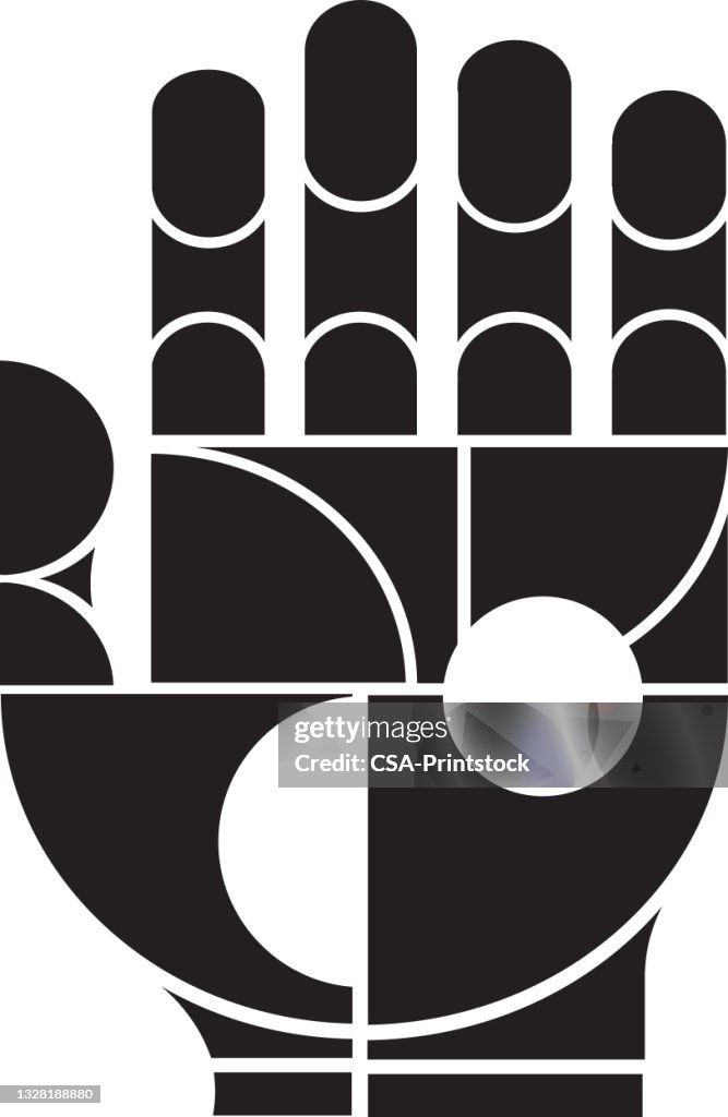 Absract Hand Abstract Hand In Pieces High-Res Vector Graphic - Getty Images