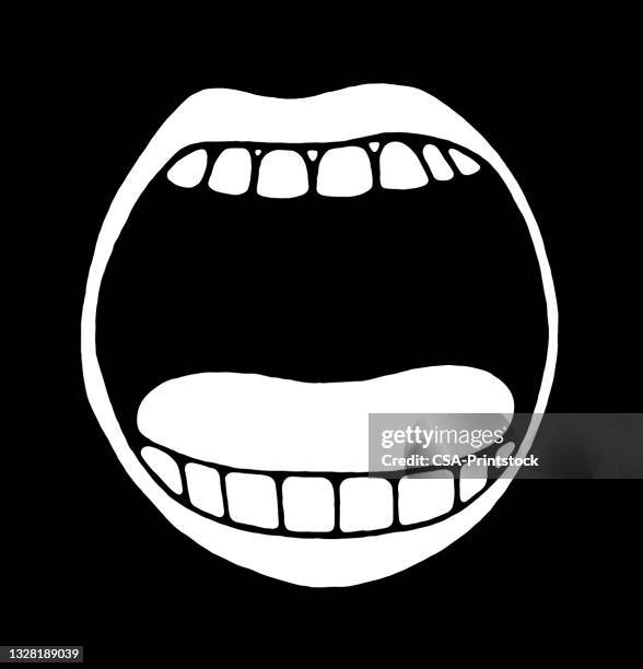 open mouth - big lips stock illustrations