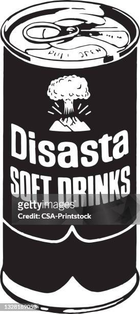 can of disasta soft drink - cold drink stock illustrations