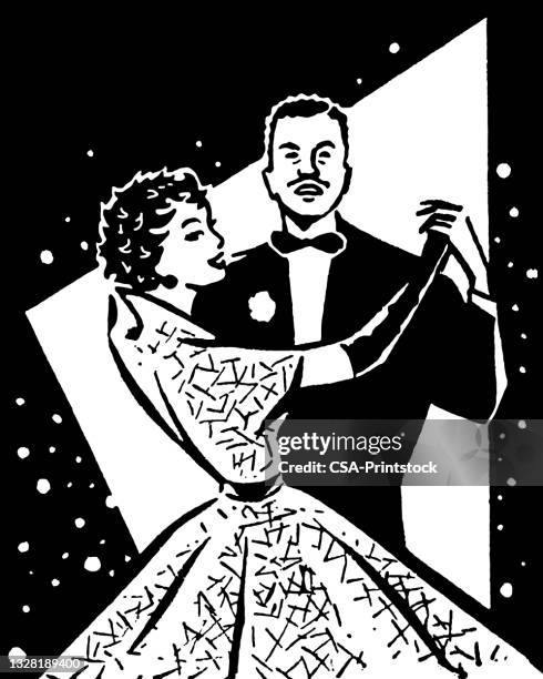 ilustrações de stock, clip art, desenhos animados e ícones de couple dancing - salão de baile