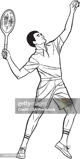 tennis player - tennis racket vector stock illustrations