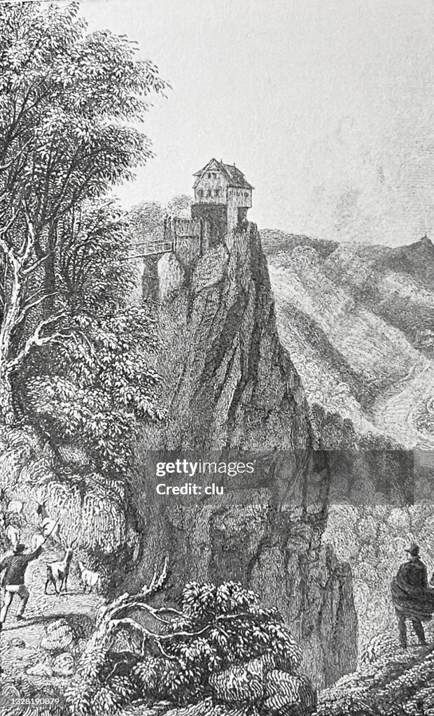 Lichtenstein Castle, original building that stood before the fairytale castle at this location