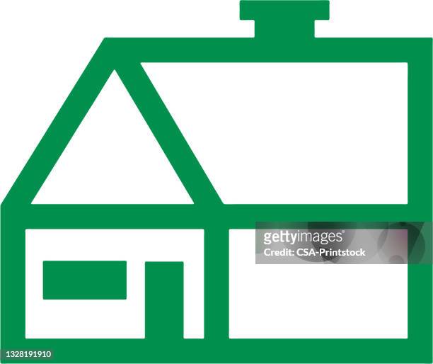 house icon - log cabin logo stock illustrations
