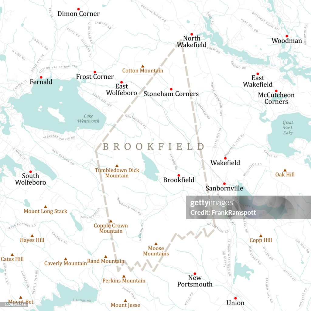 NH Carroll Brookfield Vector Road Map