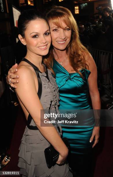 Actress Rachel Bilson and Executive Producer Jane Seymour arrive at the Los Angeles premiere of "Waiting for Forever" held at Pacific Theaters at the...