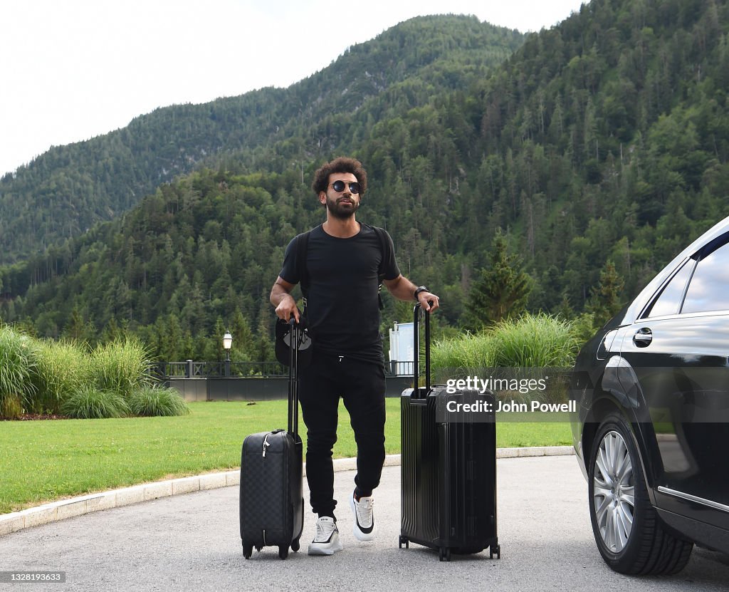 Liverpool Manager and Players Arrive at Their Training Camp in Austria