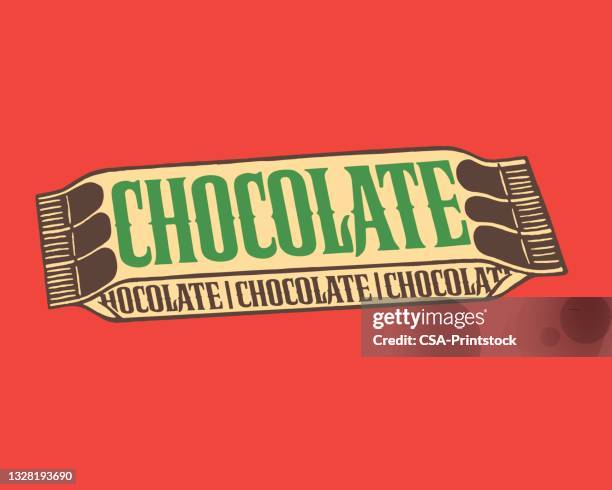 stockillustraties, clipart, cartoons en iconen met chocolate candy bar - candy wrapper