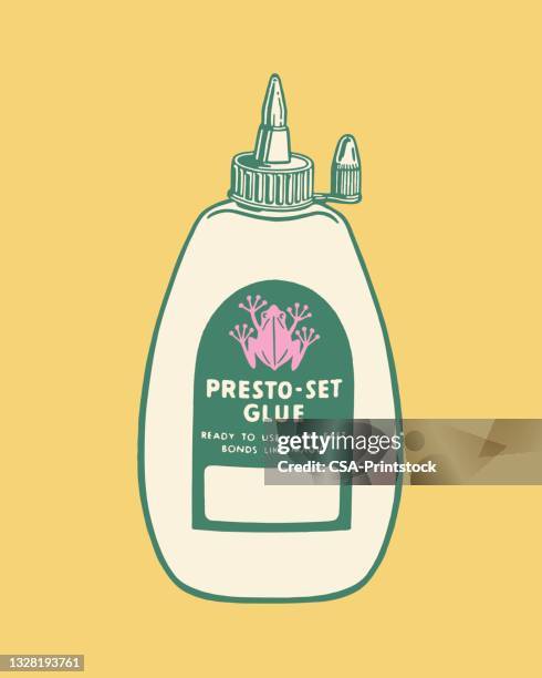glue bottle - glue stock illustrations