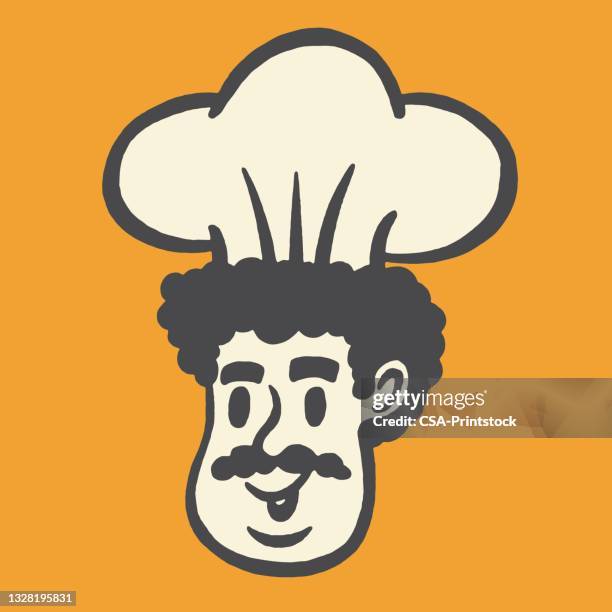 chief - man eyebrows stock illustrations