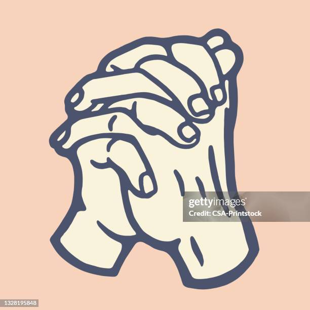 folded hands - prayer stock illustrations