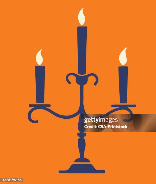 candelabra - candle holder stock illustrations