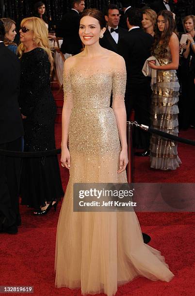 Actress/singer Mandy Moore arrives at the 83rd Annual Academy Awards held at the Kodak Theatre on February 27, 2011 in Los Angeles, California.