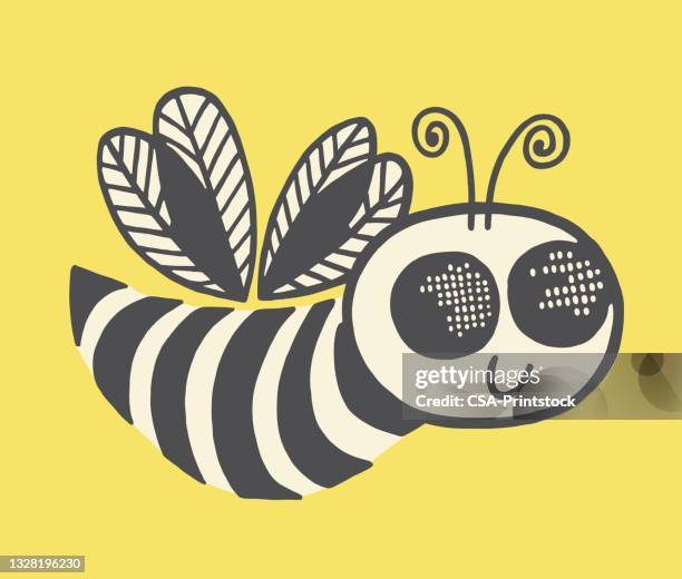 cute bee - bumblebee stock illustrations