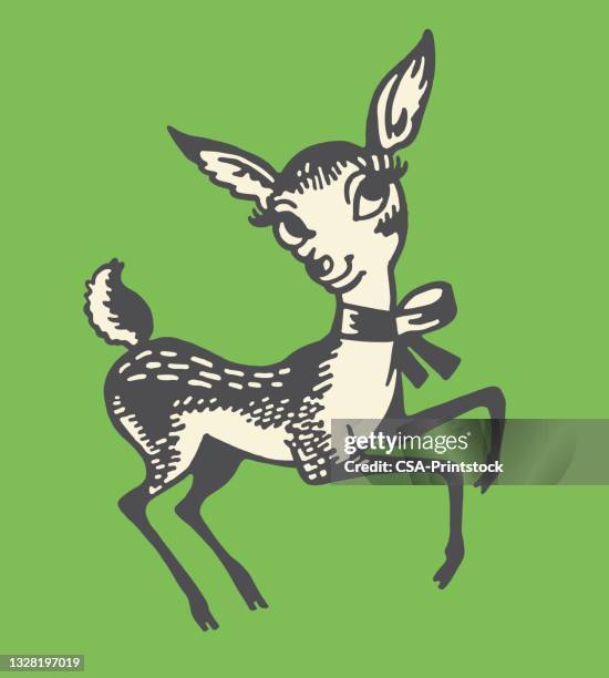 stockillustraties, clipart, cartoons en iconen met fawn - deer eye