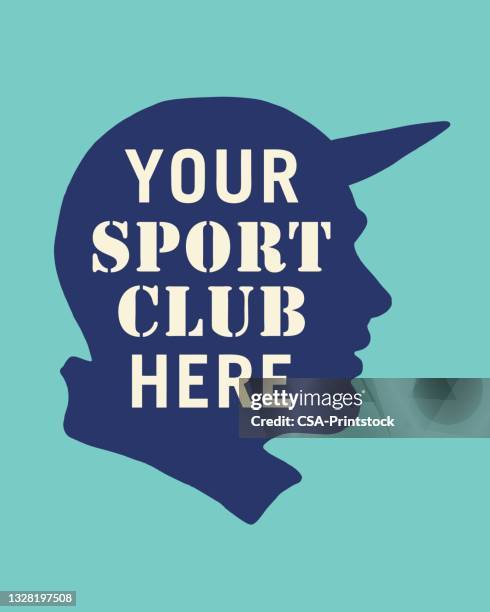 your sport club here - baseball font stock illustrations