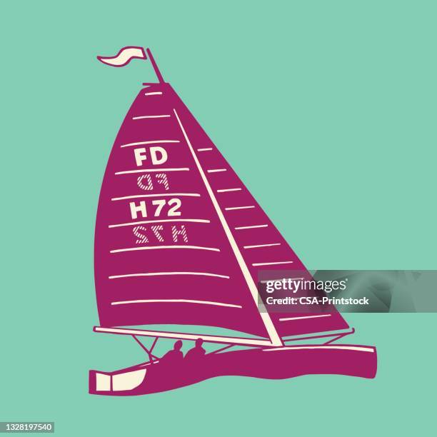 sailboat - boat logo stock illustrations