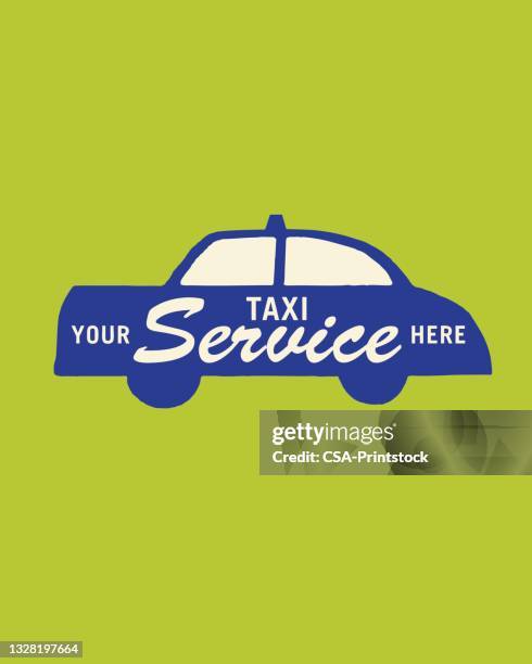 your taxi service here - taxi logo stock illustrations