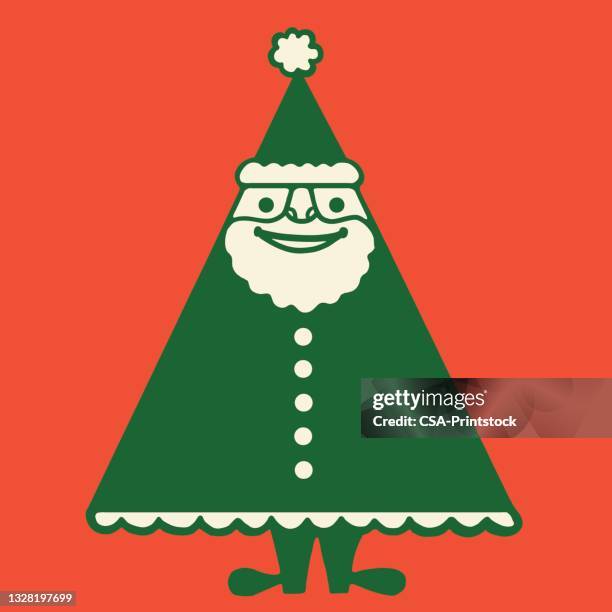 triangular santa claus - csa christmas stock illustrations