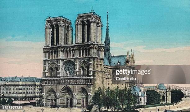 ilustrações, clipart, desenhos animados e ícones de paris - notre dame de paris