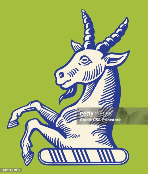 unicorn - ram stock illustrations