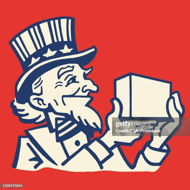 uncle sam - uncle sam hat stock illustrations