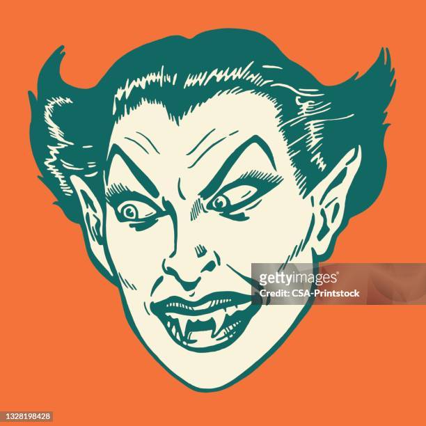 vampire face - fang stock illustrations
